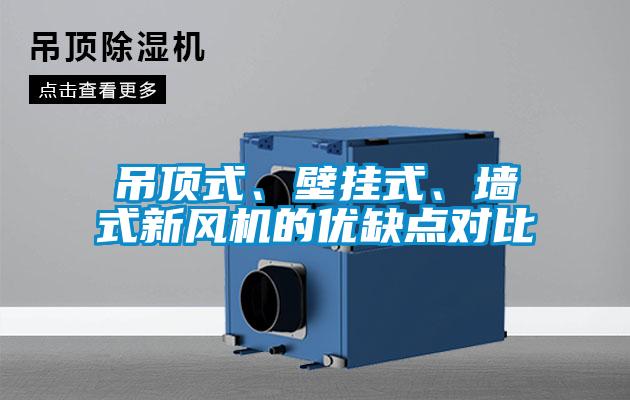 吊頂式、壁掛式、墻式新風(fēng)機(jī)的優(yōu)缺點(diǎn)對(duì)比