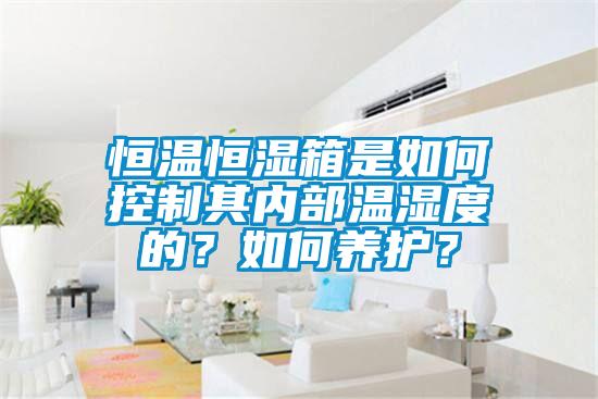 恒溫恒濕箱是如何控制其內部溫濕度的？如何養護？